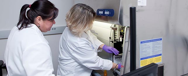 Cytometry Technicians using equipment
